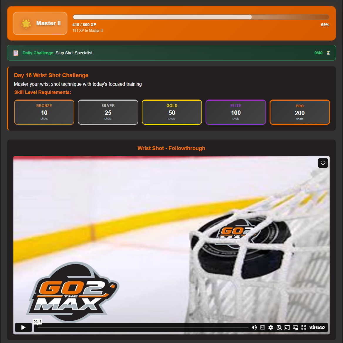 SuperMAX Hockey - Training Challenge